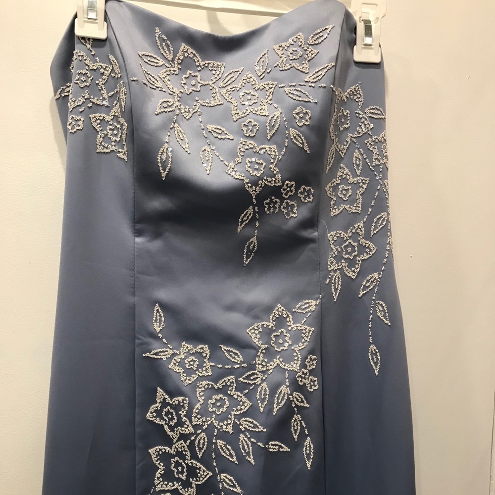 Victorian Violet Appliqué Dress